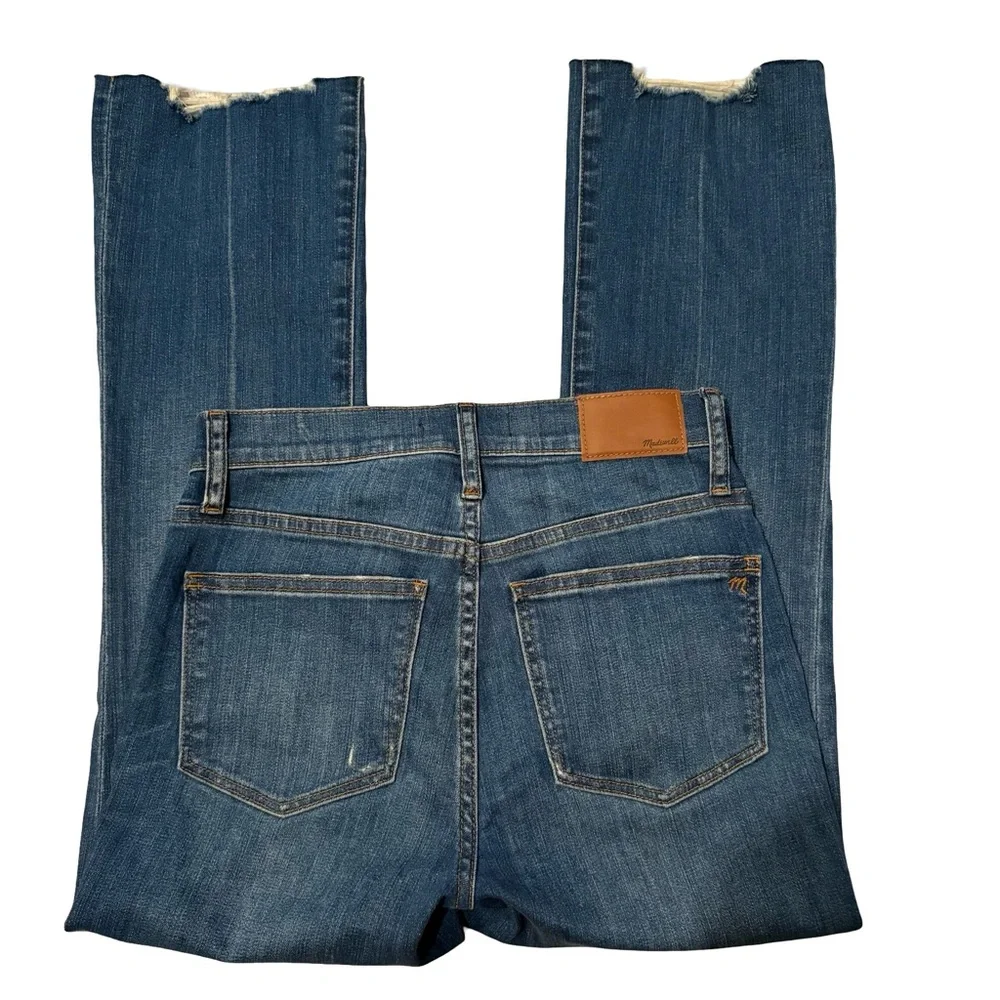 Madewell Cali Demi-Boot Jeans: Destructed-Hem Edition, Sz 25 - Picture 8 of 16